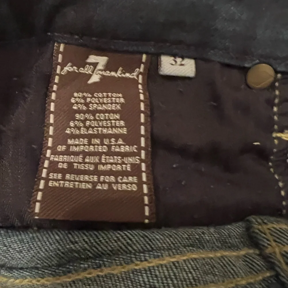 7 For all Mankind Women's Dark Wash Jeans ‘The Skinny Bootcut’ Size 32 - Picture 7 of 11